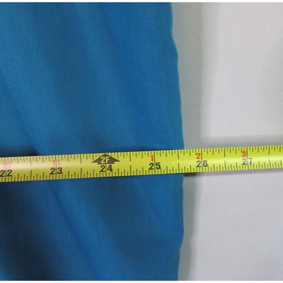 Haband Guayabera Shirt Mens XL Blue Zip Front Embroidered 4 Pocket Short Sleeve - Picture 9 of 11